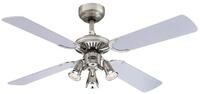 105 cm Deckenventilator Princess Euro 72112 mit drei Strahlern und vier Fl&uuml;geln,