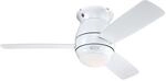 72180 Halley 112 cm wei&szlig;er Deckenventilator, Beleuchtung mit Opal-Milchglas