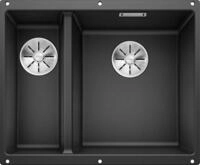 BLANCO SUBLINE 340/160-U | Granitsp&uuml;le aus SILGRANIT anthrazit | Einbauart: Unterbau
