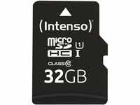 Intenso Premium microSDHC 32GB Class 10 UHS-I Speicherkarte inkl. SD-Adapter...