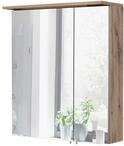 Schildmeyer Spiegelschrank Milan 134891, Eiche Landhaus Dekor, 60,5 x 16 x 72,3 cm