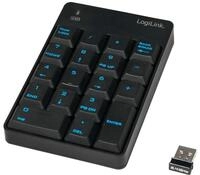 LogiLink Kabelloses Keypad Ziffernblock 18 Tasten, Black
