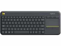 Logitech K400 Plus Kabellose Touch-TV-Tastatur mit integriertem Touchpad, US