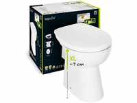 'aquaSu® Stand WC igenO spülrandlos mit +7 cm Erhöhung | Komplett-Set mit