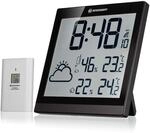 Bresser Wanduhr Wetterstation Funk mit Au&szlig;ensensor TemeoTrend JC mit DCF Funkuhr mit