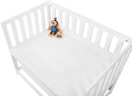 PINOLINO Spannbetttlaken f&uuml;r Beistellbett, Wiege und Kinderwagen, wei&szlig;. Passend