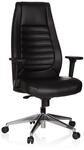 hjh OFFICE 600985 XXL Chefsessel VITORO Kunstleder Schwarz Schreibtischstuhl mit