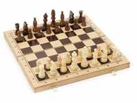 Jeujura J8132 Schachspiel in Holzkiste, merhfarbig, Einheitsgröße