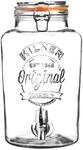 Kilner Round Getr&auml;nkespender mit Zapfhahn | 8 Liter, H: 32 &Oslash; 18 cm 