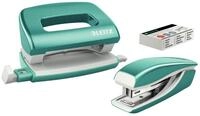 Leitz 55996051 Mini-Heftger&auml;t-und Locher-Set (f&uuml;r bis zu 10 Blatt, Inkl.