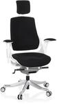 hjh OFFICE 640310 Profi B&uuml;rostuhl SPEKTRE Stoff Wei&szlig;/Schwarz ergonomischer