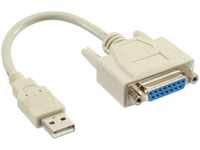 InLine 33101 USB Adapter Kabel, USB Stecker A auf 15pol Buchse