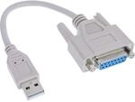 InLine 33101 USB Adapter Kabel, USB Stecker A auf 15pol Buchse