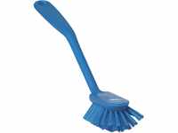 Vikan 42373 Dish Brush with Scraping Edge, Blue, Medium, 280 mm Length, 60 mm...