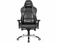 AKRacing Chair Master Premium Gaming Stuhl, PU-Kunstleder, Schwarz/Karbon, 5...