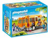 PLAYMOBIL City Life 9419 Schulbus mit abnehmbaren Dach, Für Kinder ab 4 Jahren