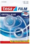 tesa tesafilm kristall-klar, 1 Rolle, Easy Cut Handabroller, Transparent, 10m:15mm