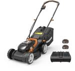 WORX WG779E.1 Akku-Rasenm&auml;her 40V (2 x 20V) - 34 cm Schnittbreite - ideal f&uuml;r