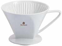 Westmark Porzellan-Kaffeefilter/Filterhalter, Filtergröße 4, Für bis zu 4...