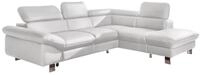 Mivano Ecksofa Driver mit Schlaffunktion und Stauraum / Ledersofa in L-Form mit