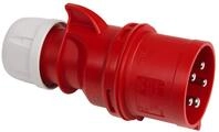Kopp 179200007 CEE Stecker, rot mit Phasenwender 5-polig, 32 A, 400 V