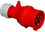 Kopp 179100004 CEE Stecker, rot mit Phasenwender 5-polig, 16 A, 400 V