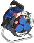 Brennenstuhl Garant Kompakt IP44 Kabeltrommel (15m Kabel in blau, Spezialkunststoff,