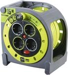 Masterplug Pro-XT Kabeltrommel Verl&auml;ngerungskabel 15m - Outdoor Steckdose mit 4