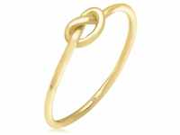 Elli PREMIUM Ring Damen Knoten Geo Minimal in 375 Gelbgold