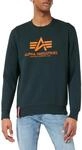 Alpha Industries Basic Hoody Kapuzensweat f&uuml;r Herren Dark Petrol