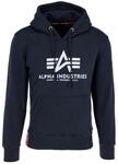 ALPHA INDUSTRIES Herren Basic Hoody Kapuzensweat F&uuml;r Kapuzenpullover, Navy, S EU
