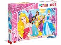 Clementoni 23714 Maxi Princess – Puzzle 104 Teile ab 4 Jahren, farbenfrohes