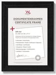 walther design Bilderrahmen schwarz 21 x 29,7 cm (DIN A4) Home Holzrahmen HO130B