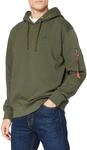 Alpha Industries X-Fit Hoody Kapuzensweat f&uuml;r Herren Dark Green