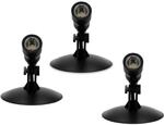 REV AquaSpot, Gartenspot-Set (3 St&uuml;ck), 3W, 120lm, 3000K, Kabel 5m, IP68, schwarz