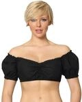 Stockerpoint Damen Georgette Dirndlbluse, schwarz, 34