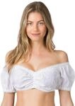 Stockerpoint Damen Georgette Dirndlbluse, Weiss, 44