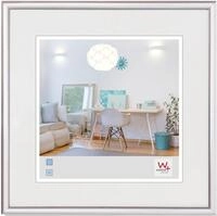 walther design Bilderrahmen silber 20 x 20 cm New Lifestyle Kunststoffrahmen KV220S