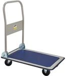Br&uuml;der Mannesmann klappbarer Plattformwagen, 150 kg Tragkraft, Metall, wei&szlig;/blau,