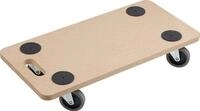 Metafranc Transportroller 590 x 290 mm - 200 kg Tragkraft - MDF-Platte - TPE-R&auml;der /