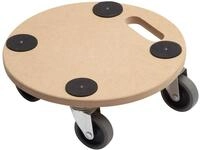 Metafranc Pflanzenroller &Oslash; 350 mm - 150 kg Tragkraft - MDF-Platte - TPE-R&auml;der /