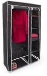Relaxdays Stoffschrank, mit Kleiderstange & 5 F&auml;chern, HBT: 174 x 107 x 42,5 cm,