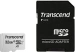 Transcend 32GB USD300S microSD-Karte, 100MB/s, UHS-I, C10, U1, A1, Adapter 