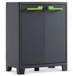 Keter Moby Kunststoffschrank, niedrig anthrazit/gr&uuml;n/grau, 80 x 44 x 100 cm,