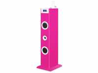 BigBen Sound Tower TW5 Pink inkl. Mikrofon, USB-Anschluss und Fernbedienung