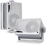 Pyle Aussenlautsprecher 3.5" Silber &ndash; 200W Wandlautsprecher wetterfest f&uuml;r
