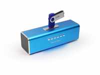 MusicMan MA Lautsprecher (MP3-Player, Soundstation & Radio, USB, Line-In) blau