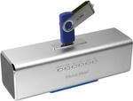 MusicMan MA Lautsprecher (MP3-Player, Soundstation & Radio, USB, Line-In) silber
