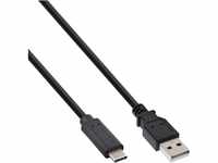 InLine 35734 USB 2.0 Kabel, USB Typ-C Stecker an A Stecker, schwarz, 1,5m