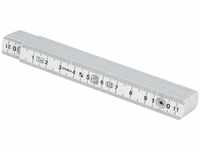 STABILA Kunststoff-Gliedermaßstab Type 1104, 1 m, weiß, metrische Skala